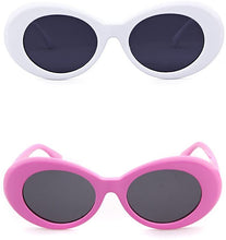 Load image into Gallery viewer, Aizero Clout Goggles Retro Vintage Oval Kurt Cobain Inspired Sunglasses Thick Frame Round Lens Glasses
