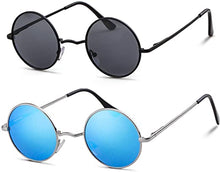 Load image into Gallery viewer, Aizero John Lennon Glasses Round Polarized Sunglasses Hippie Glasses for Women Men pack of 2
