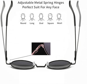 Aizero John Lennon Glasses Round Polarized Sunglasses Hippie Glasses for Women Men