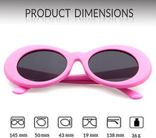 Load image into Gallery viewer, Aizero Clout Goggles Retro Vintage Oval Kurt Cobain Inspired Sunglasses Thick Frame Round Lens Glasses

